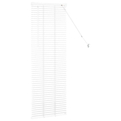 Persiana de Janela com cortinas Manual Branco Alumínio