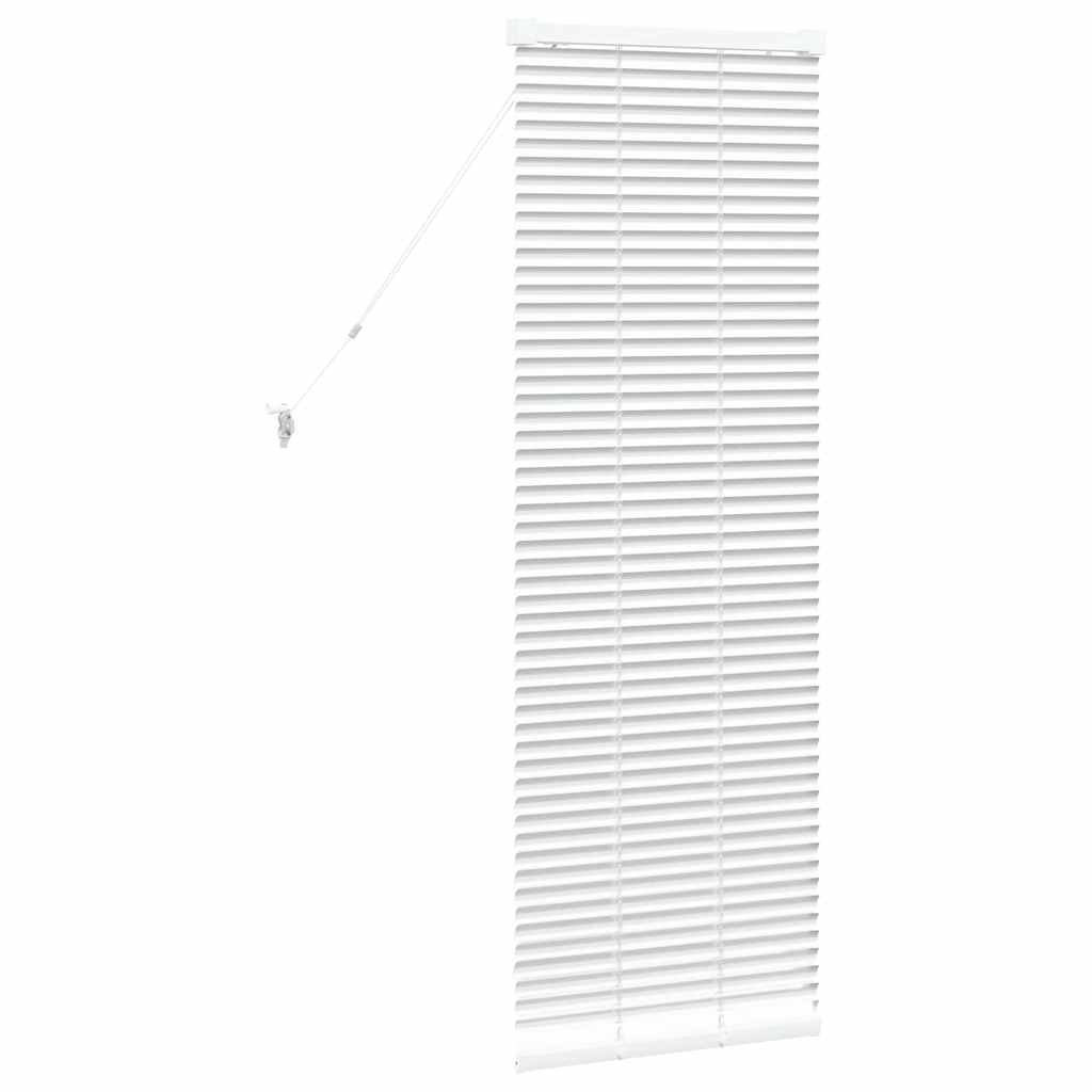Persiana de Janela com cortinas Manual Branco Alumínio