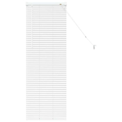 Persiana de Janela com cortinas Manual Branco Alumínio