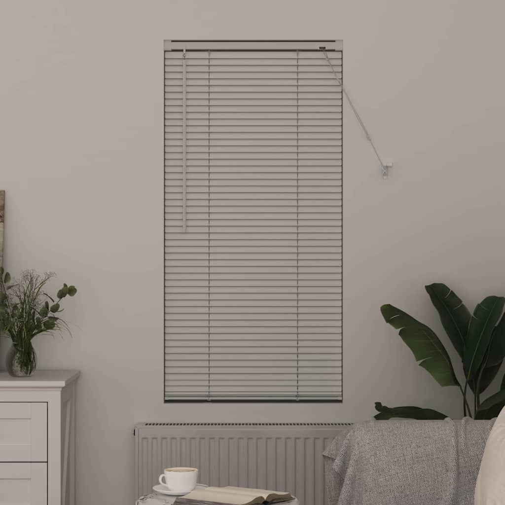 Persiana de Janela com cortinas Manual Branco Alumínio