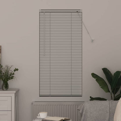 Persiana de Janela com cortinas Manual Branco Alumínio