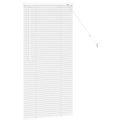 Persiana de Janela com cortinas Manual Branco Alumínio