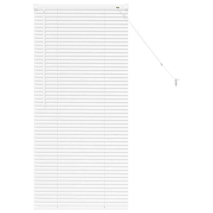Persiana de Janela com cortinas Manual Branco Alumínio