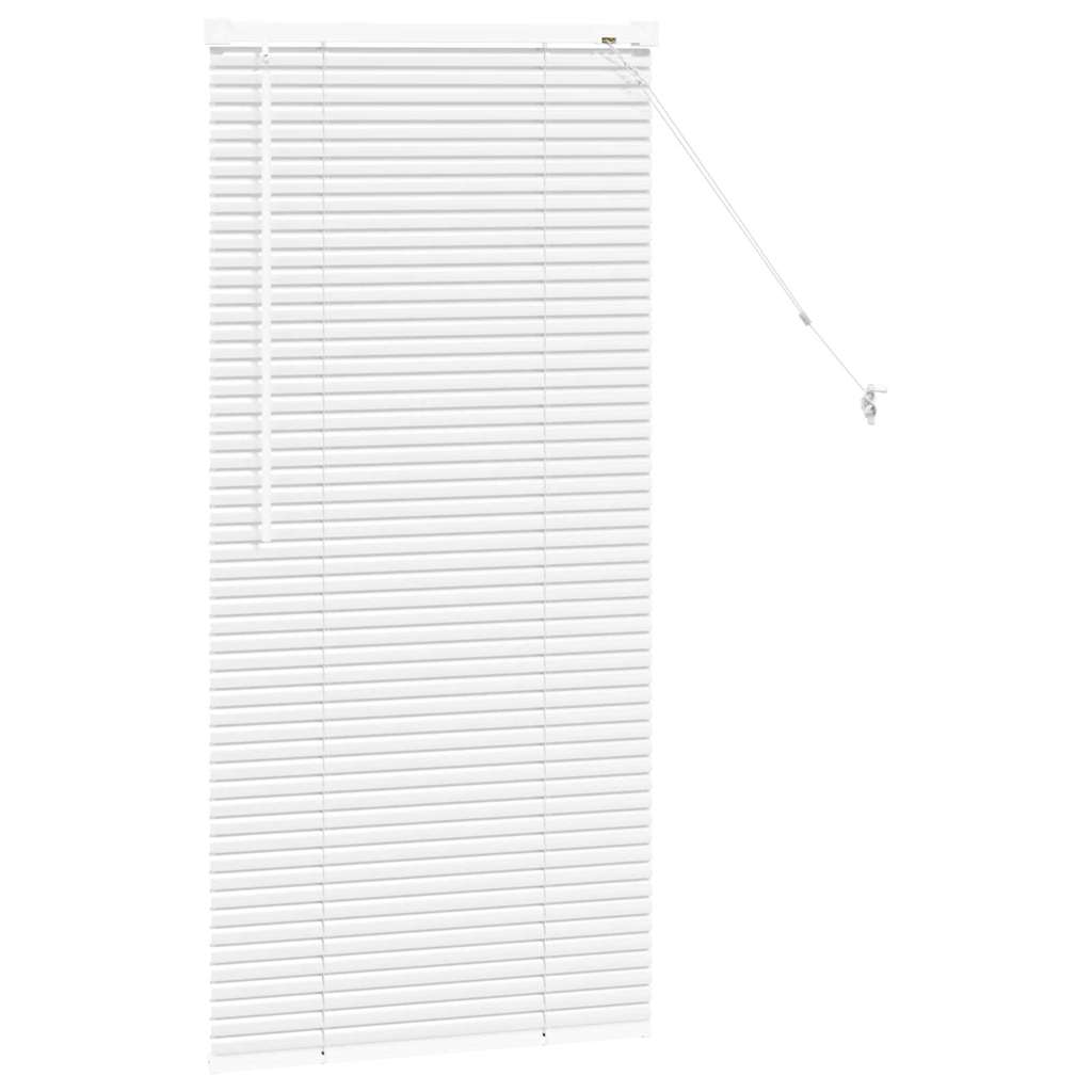 Persiana de Janela com cortinas Manual Branco Alumínio