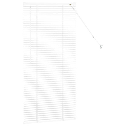 Persiana de Janela com cortinas Manual Branco Alumínio