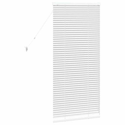 Persiana de Janela com cortinas Manual Branco Alumínio