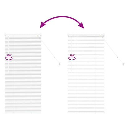 Persiana de Janela com cortinas Manual Branco Alumínio