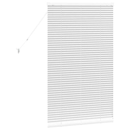 Persiana de Janela com cortinas Manual Branco Alumínio