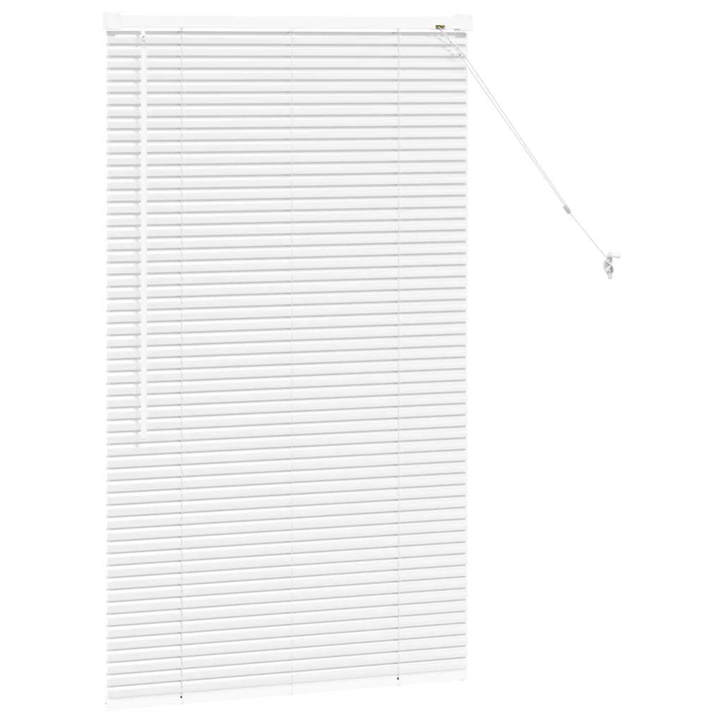 Persiana de Janela com cortinas Manual Branco Alumínio