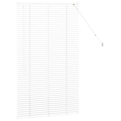 Persiana de Janela com cortinas Manual Branco Alumínio
