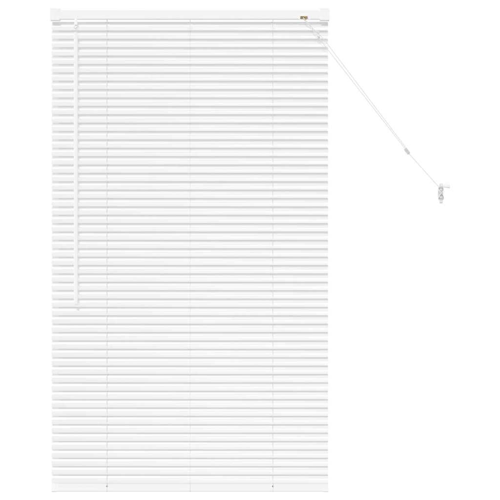 Persiana de Janela com cortinas Manual Branco Alumínio