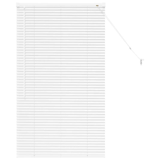 Persiana de Janela com cortinas Manual Branco Alumínio