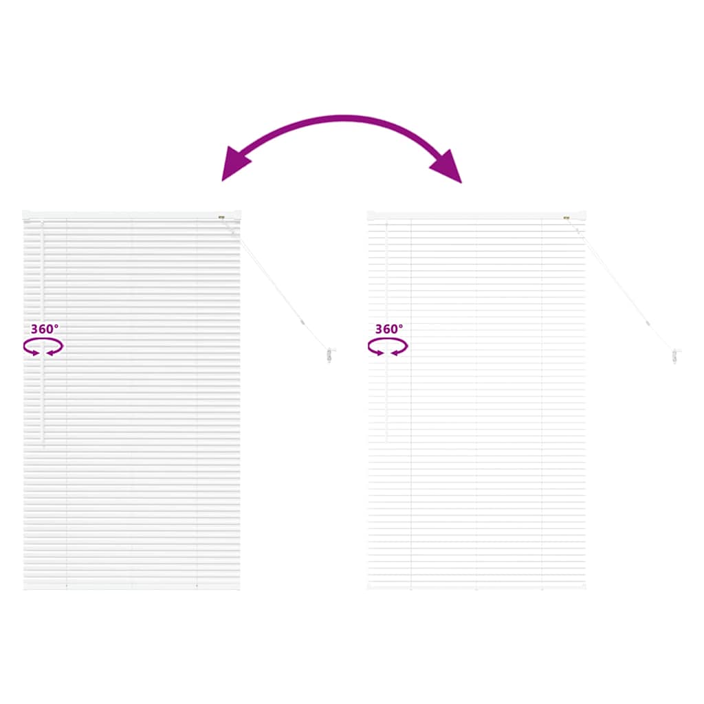 Persiana de Janela com cortinas Manual Branco Alumínio