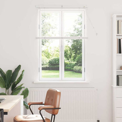 Persiana de Janela com cortinas Manual Branco Alumínio