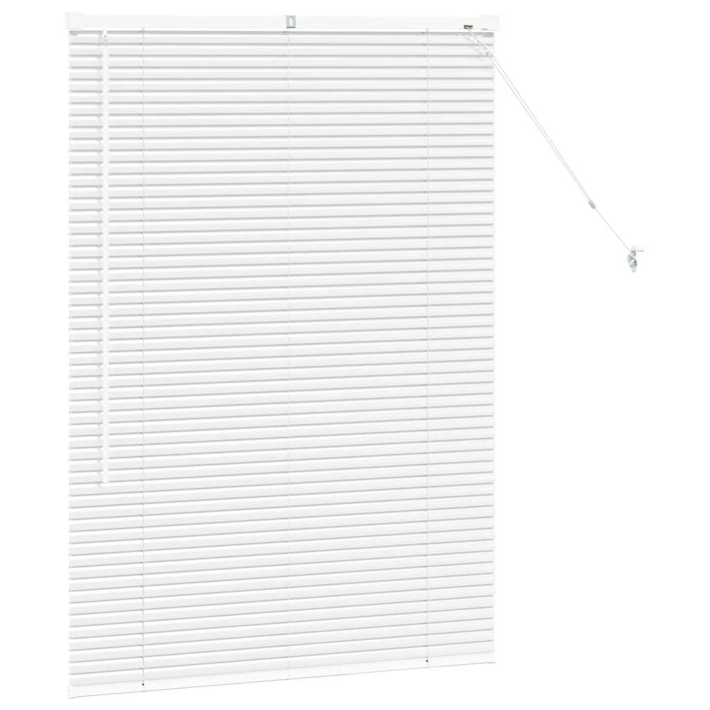 Persiana de Janela com cortinas Manual Branco Alumínio
