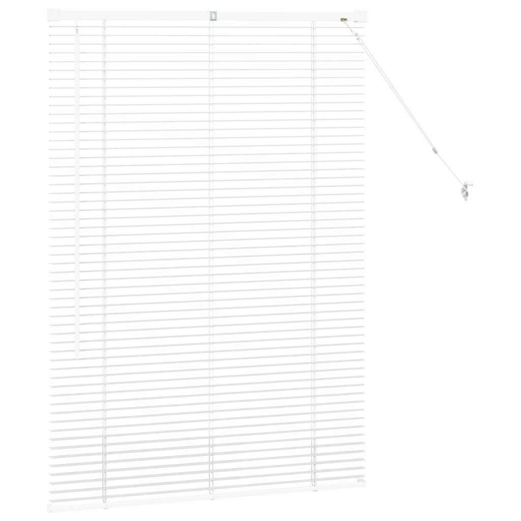 Persiana de Janela com cortinas Manual Branco Alumínio