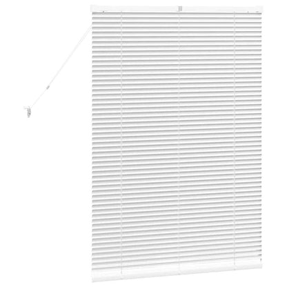 Persiana de Janela com cortinas Manual Branco Alumínio
