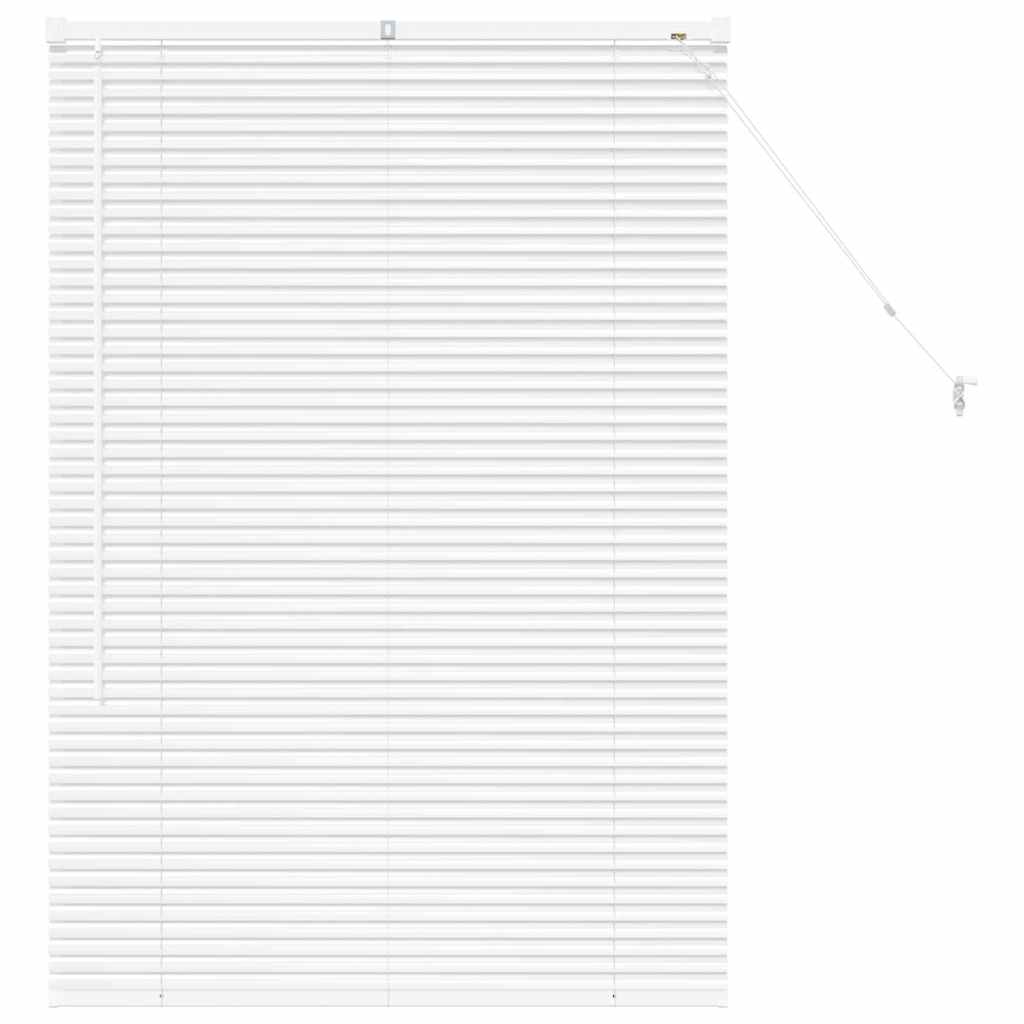 Persiana de Janela com cortinas Manual Branco Alumínio