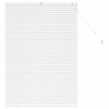 Persiana de Janela com cortinas Manual Branco Alumínio