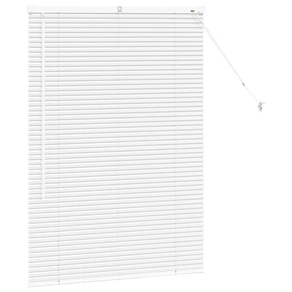 Persiana de Janela com cortinas Manual Branco Alumínio