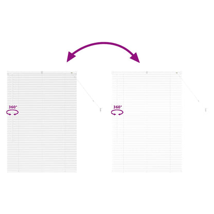 Persiana de Janela com cortinas Manual Branco Alumínio