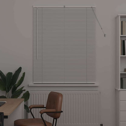 Persiana de Janela com cortinas Manual Branco Alumínio