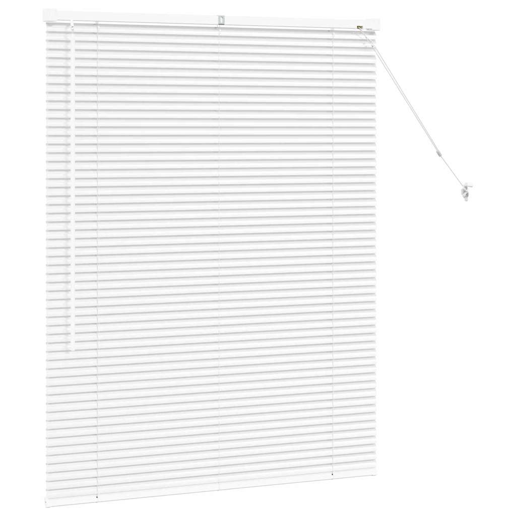 Persiana de Janela com cortinas Manual Branco Alumínio