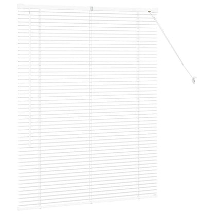 Persiana de Janela com cortinas Manual Branco Alumínio