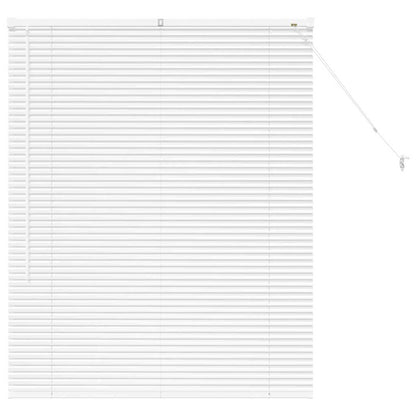 Persiana de Janela com cortinas Manual Branco Alumínio