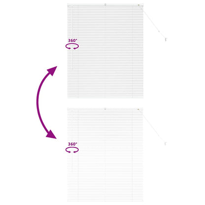 Persiana de Janela com cortinas Manual Branco Alumínio