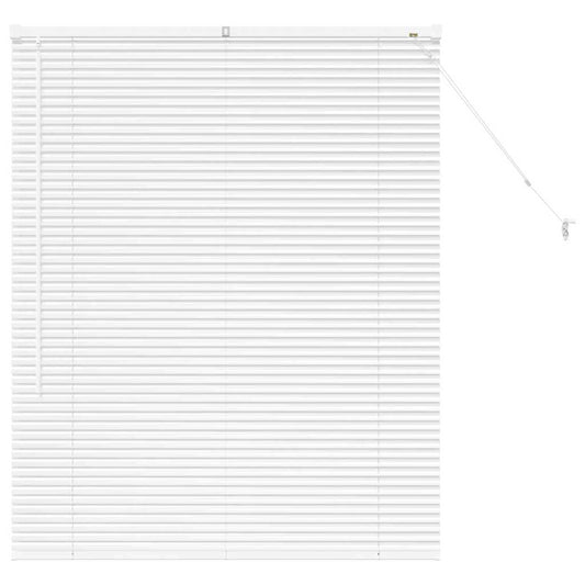 Persiana de Janela com cortinas Manual Branco Alumínio