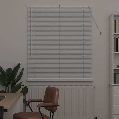 Persiana de Janela com cortinas Manual Branco Alumínio