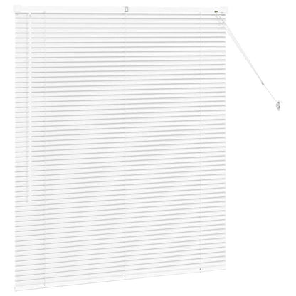 Persiana de Janela com cortinas Manual Branco Alumínio