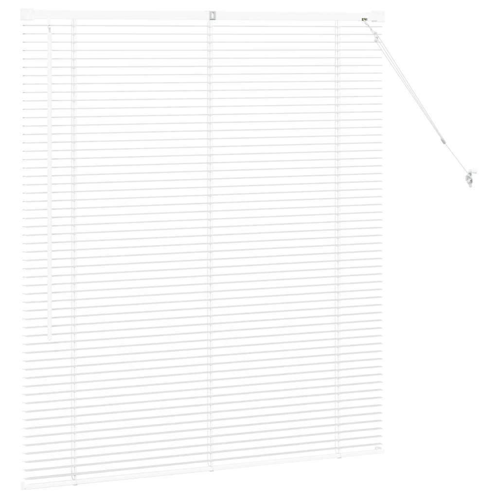 Persiana de Janela com cortinas Manual Branco Alumínio