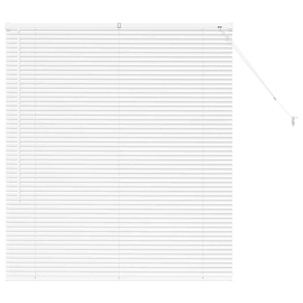 Persiana de Janela com cortinas Manual Branco Alumínio