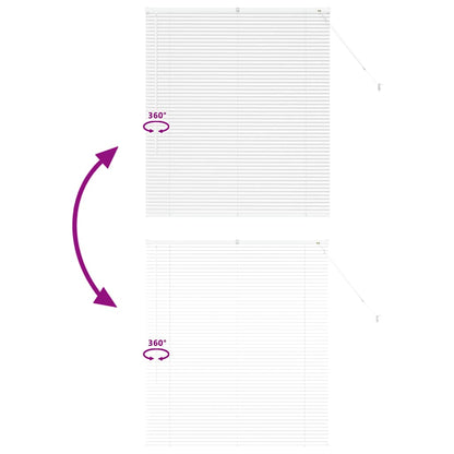 Persiana de Janela com cortinas Manual Branco Alumínio