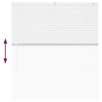 Persiana de Janela com cortinas Manual Branco Alumínio
