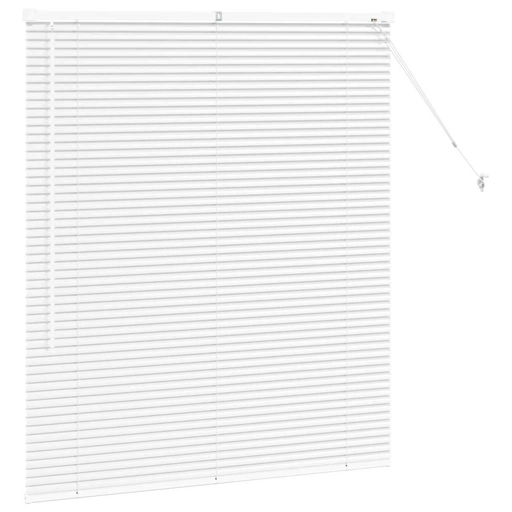 Persiana de Janela com cortinas Manual Branco Alumínio