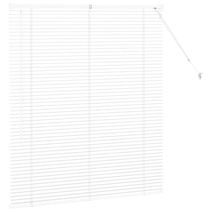 Persiana de Janela com cortinas Manual Branco Alumínio