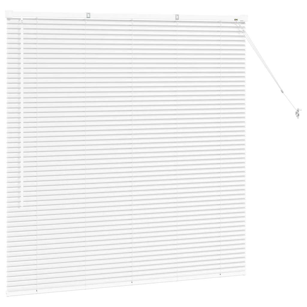 Persiana de Janela com cortinas Manual Branco Alumínio