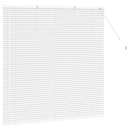 Persiana de Janela com cortinas Manual Branco Alumínio