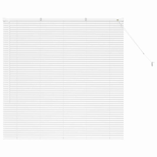 Persiana de Janela com cortinas Manual Branco Alumínio