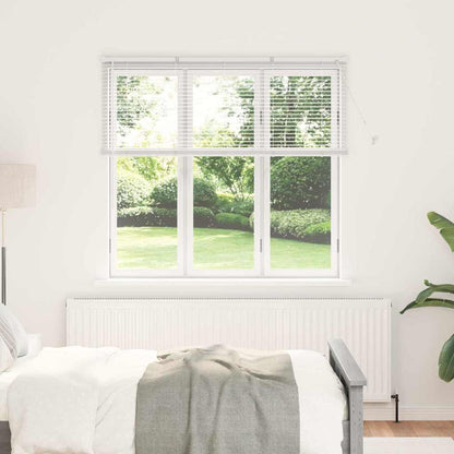 Persiana de Janela com cortinas Manual Branco Alumínio
