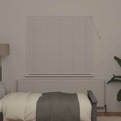 Persiana de Janela com cortinas Manual Branco Alumínio