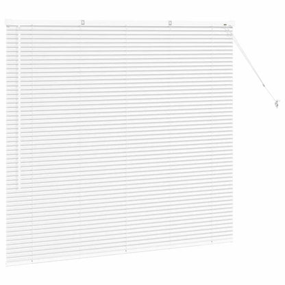 Persiana de Janela com cortinas Manual Branco Alumínio
