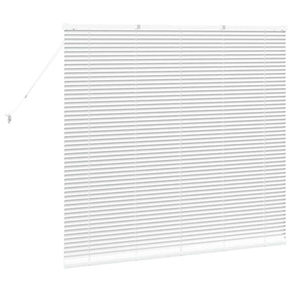 Persiana de Janela com cortinas Manual Branco Alumínio