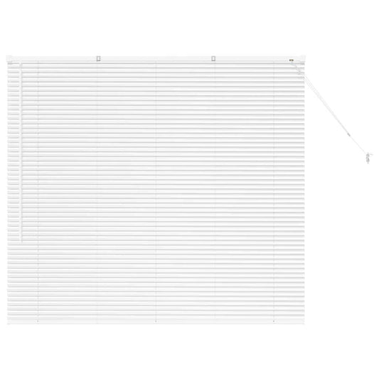 Persiana de Janela com cortinas Manual Branco Alumínio