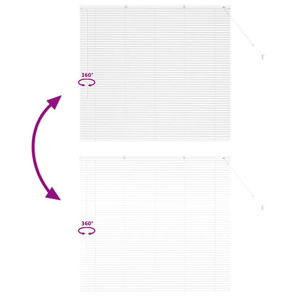 Persiana de Janela com cortinas Manual Branco Alumínio