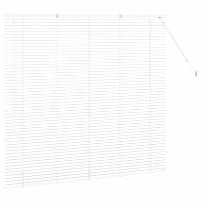 Persiana de Janela com cortinas Manual Branco Alumínio