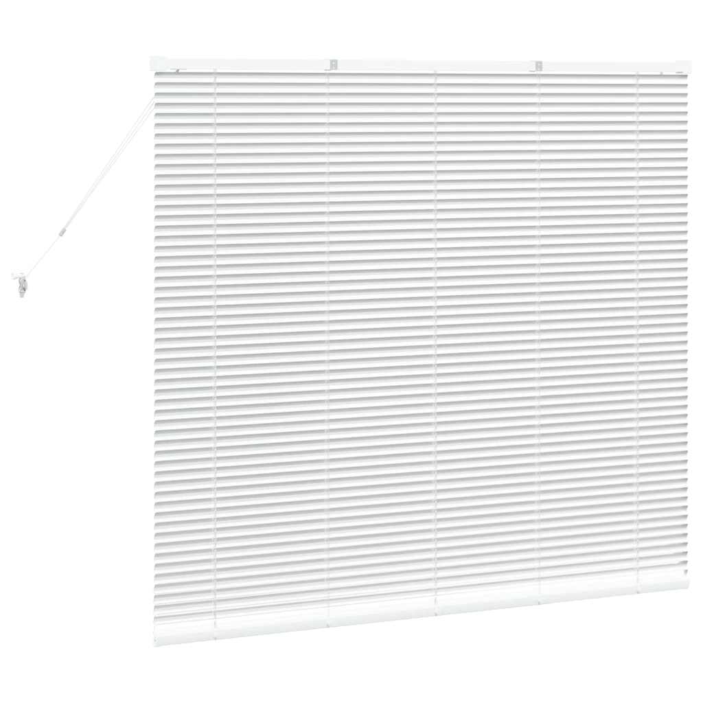Persiana de Janela com cortinas Manual Branco Alumínio